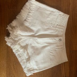 White Denim Shorts